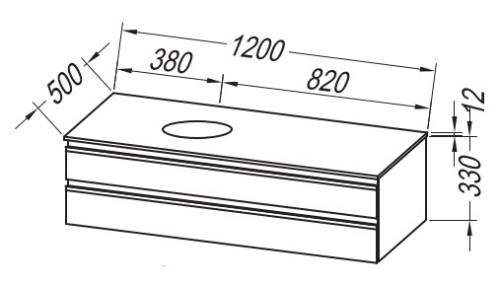 Тумба подвесная Kolpa-san Alexis OA 120 Dark concrete 547240