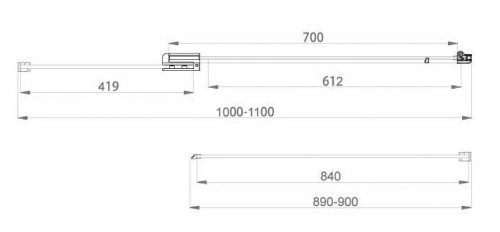 Душевой уголок Vincea Extra VSR-1E101190CGB