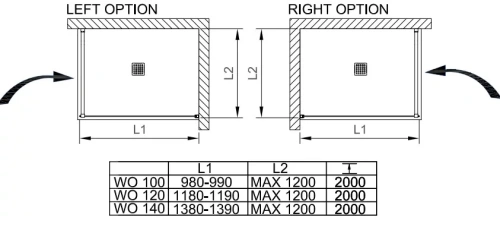 Душевая стенка Kolpa-San Calypso WO 140 black transparent 517600