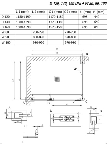 Душевая дверь Kolpa-San Andromeda D 120 silver brill transparent 516540