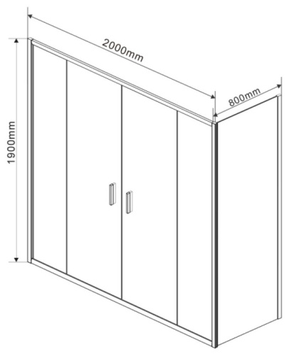 Душевой уголок Vincea Garda VSR-1G28020CH