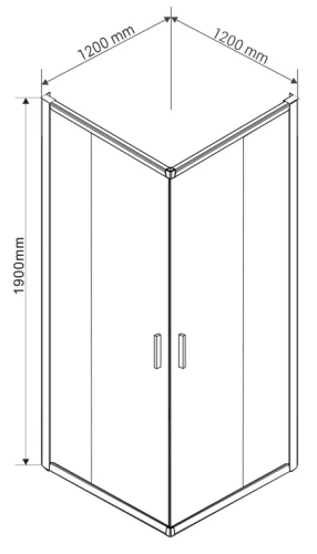 Душевой уголок Vincea Garda VSS-1G1212CGB