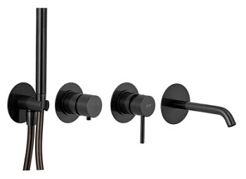 Смеситель для ванны Remer X Style X96S03ROXXCFP, черный брашированный хром