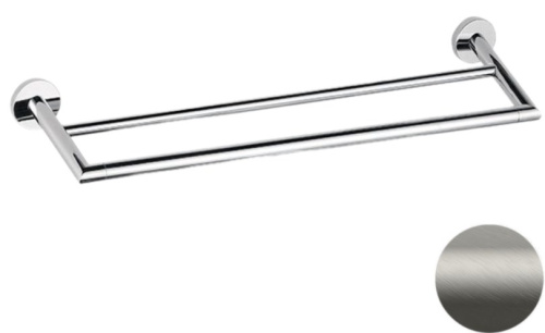 Полотенцедержатель двойной 60 см Remer Guest GS33NPO, никель матовый брашированный