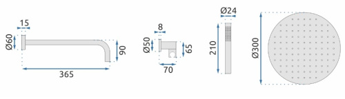Душевая система Rea Miler Black matt P6713