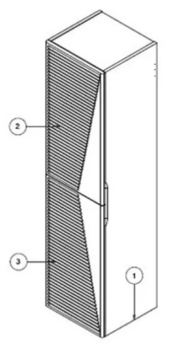 Пенал подвесной Caprigo Modo Terza 35 35651L-SF026