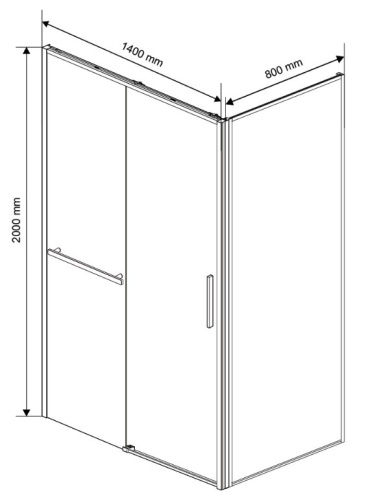 Душевой уголок Vincea Slim Soft VSR-1SS8014CLG