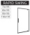 Душевая дверь Rea Rapid Swing black 90 K6409
