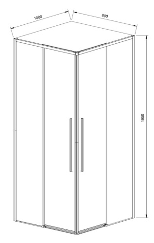 Душевой уголок Vincea Slim-N VSS-4SN8010CLGM