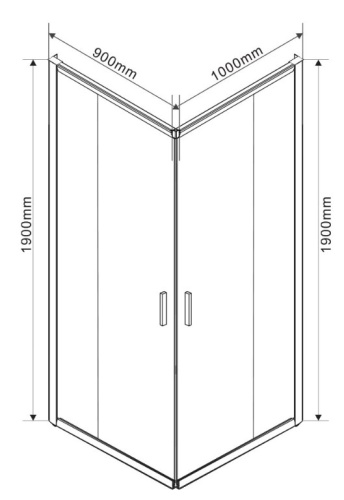 Душевой уголок Vincea Garda VSS-1G9010CLBN