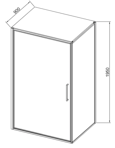 Душевой уголок Vincea Slim 8mm VSR-4SLP9090CLB