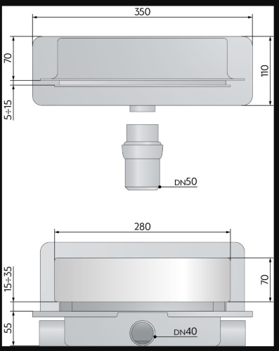 Трап пристенный OMP Tea Intramura 975.101.8