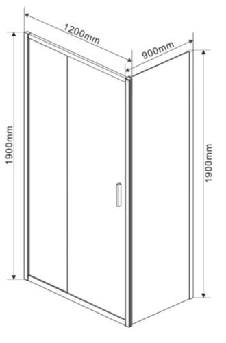 Душевой уголок Vincea Garda VSR-1G9012CGB