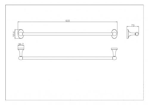 Полотенцедержатель CeramaLux Bell 53508