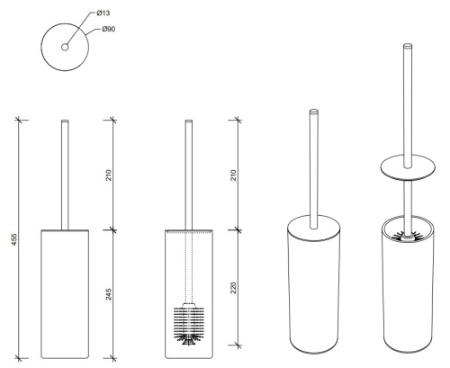 Ёршик напольный Decor Walther Crack SBG 0933020