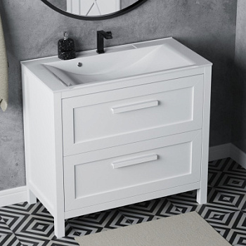 Тумба напольная Vela Фаворит массив 90Н (белый) под Milen TU69303