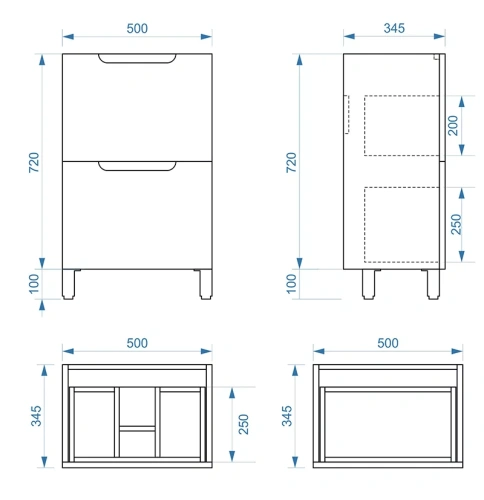 Тумба напольная Vela Венеция 50Н2 TU270672
