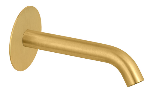 Излив настенный 16 см Remer X Style 91XF90BG, золото брашированное