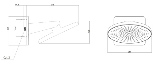 Верхний душ Vincea Inspire VSHD-3I5CGM
