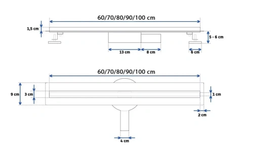 Трап для душа Rea NEO SLIM PRO Miedź Matt 60 G0650