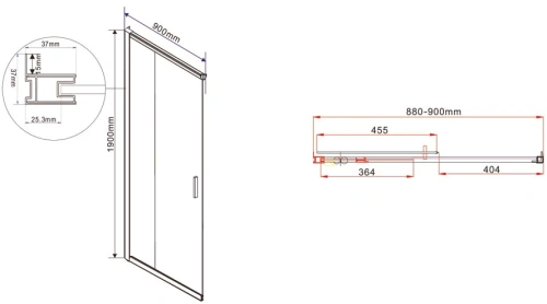 Душевой уголок Vincea Garda VSS-1G9011CLGM