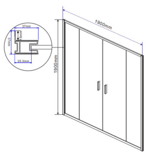Душевая дверь Vincea Garda VDS-1G2190CH