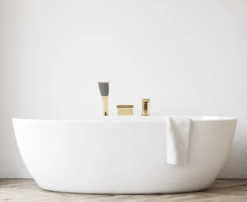 Смеситель для ванны Rea Riven Gold B0497