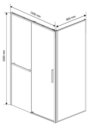 Душевой уголок Vincea Slim Soft VSR-1SS8012CLGM