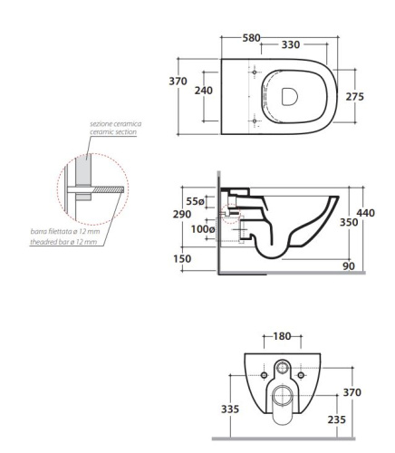 Унитаз подвесной Globo STOCKHOLM LAS04BI