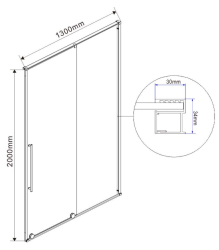 Душевая дверь Vincea Arno VPS-1A130CL