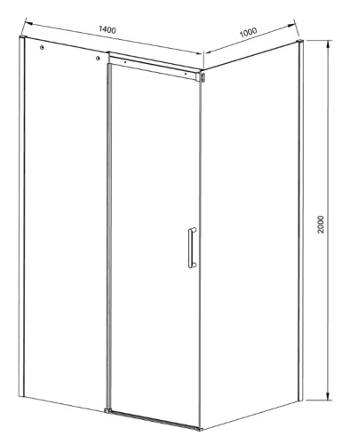 Душевой уголок Vincea Dice VSR-4D1014CLGM