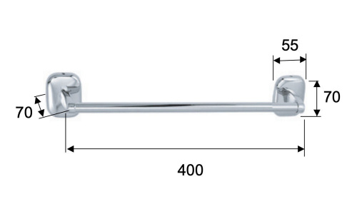 Полотенцедержатель 40 см Remer Suite SU40CR