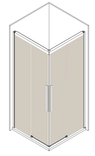 Душевая дверь Kolpa-San Libra Q 100 silver brill transparent 516830