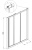 Душевая дверь Kolpa-San Luna TV3D/S 90 silver transparent 560060