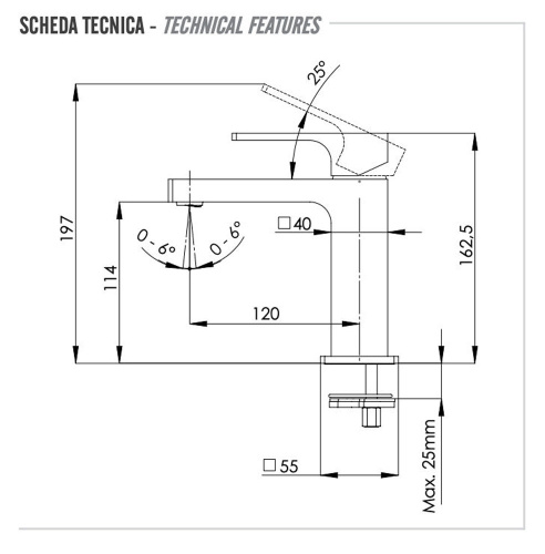 Смеситель для раковины Remer Absolute AU12