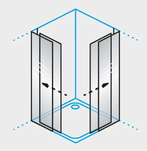 Душевая дверь Kolpa-San Libra Q 100 silver brill transparent 516830