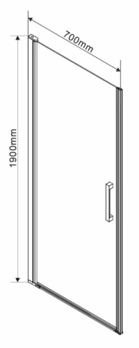 Душевая дверь Vincea Orta VPP-1O700CH-L