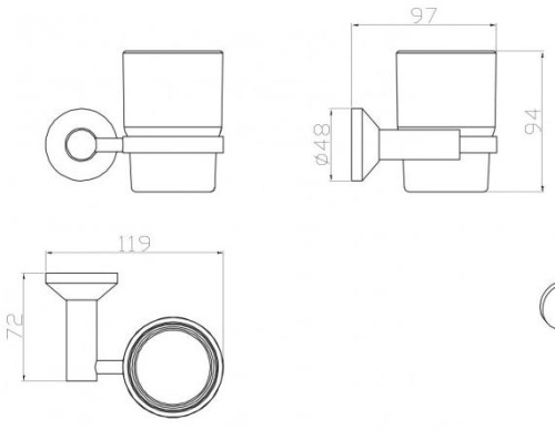 Стакан CeramaLux Fleur 78302