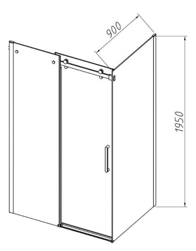 Душевой уголок Vincea Como-N VSR-4CN9013CLB