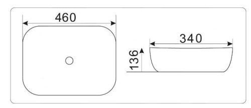 Умывальник CeramaLux D1333H132