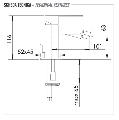 Смеситель для биде Remer Q-Design QD20