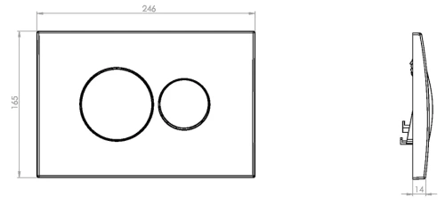 Кнопка смыва Vincea VFP-731MB