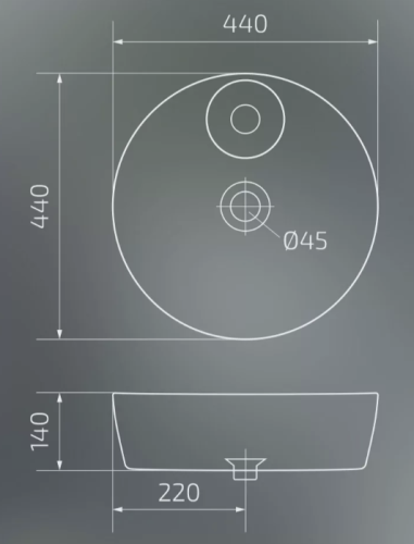 Умывальник Gid D1306h012