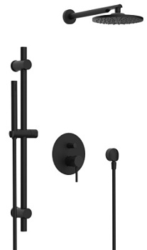 Душевая система Remer X Style X09S01ONO, черный матовый
