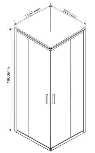 Душевой уголок Vincea Garda VSS-1G8011CLBN