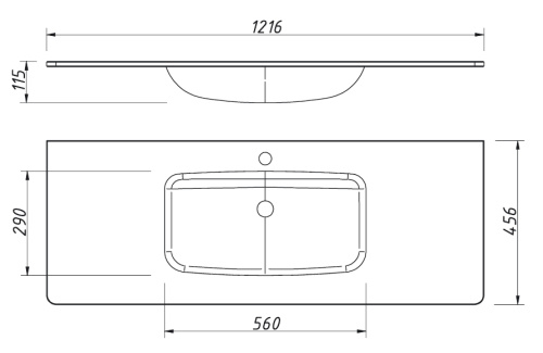 Умывальник Caprigo Accord 120  OW15-2215-R811
