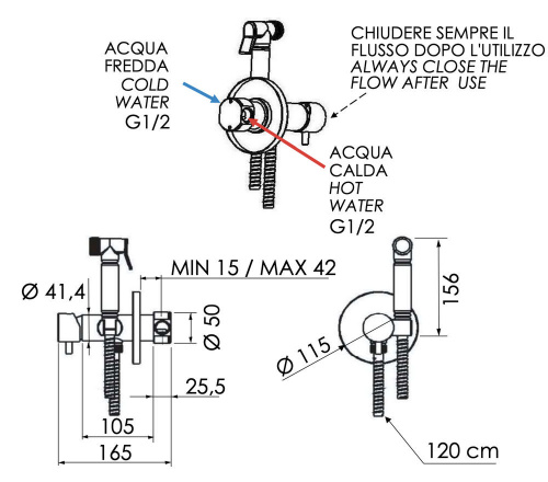 Гигиенический душ Remer Minimal N65