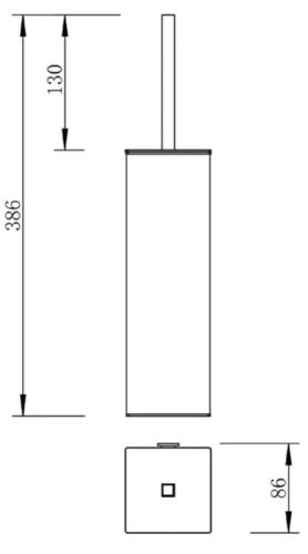 Ёршик настенный Vivi Felice F0413 NERO OPACO