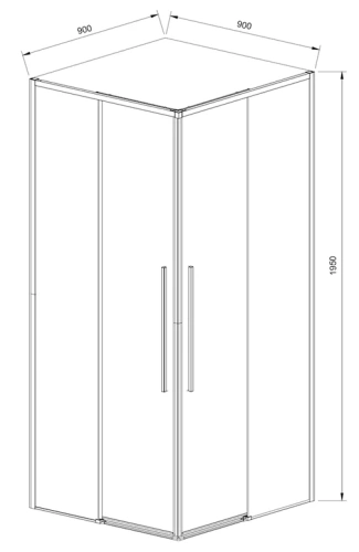 Душевой уголок Vincea Slim-N VSS-4SN900CLB