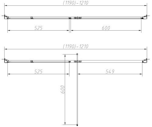 Душевой уголок Vincea Slim-N VSR-4SNP1012CLGM